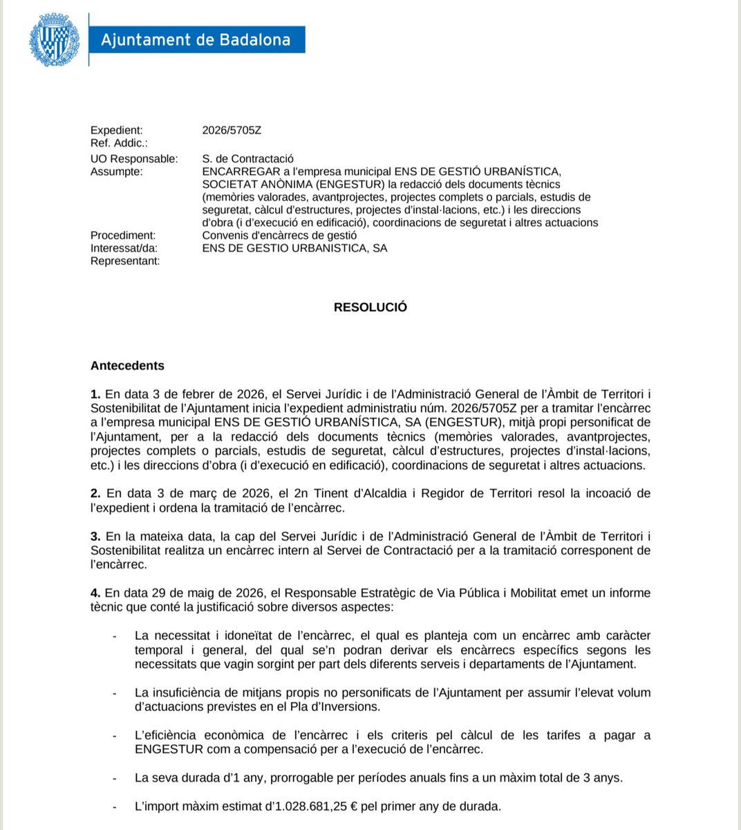 dpani1994's tweet photo. ENGESTUR trabajando en proyectos para Badalona:
💸 1mill
⏳1 año (prorrogable 3años)
Ante la incapacidad del @AjBadalona se confía en ENGESTUR para sacar el máximo de proyectos durante 1 año.
#TeamBadalona https://t.co/4rkAAJQLKP