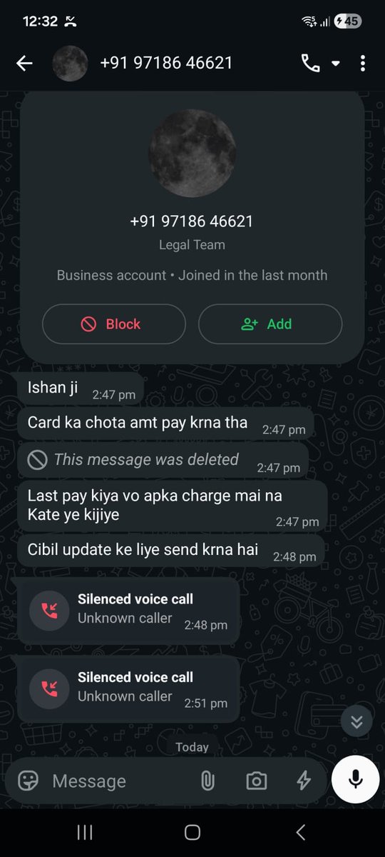coaching_wala's tweet photo. @TheOfficialSBI @SBICard_Connect @RBI 
Your agents are continuously harassing me through repeated calls and msg. 
The agents have even stated that they will make the payment on my behalf, which is highly unprofessional. I request SBI to investigate this matter &amp; take action. https://t.co/J8m5WIyK6b