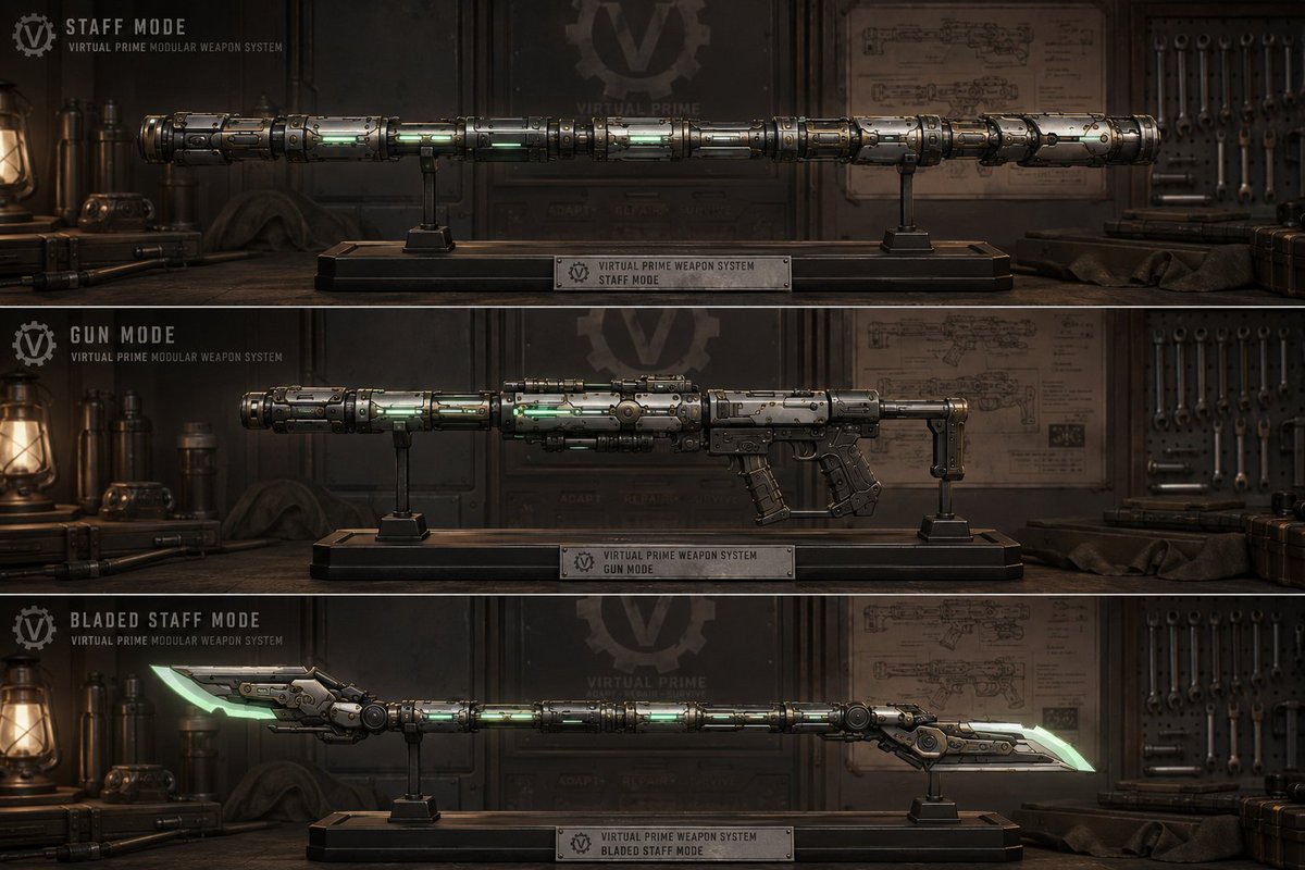 Virtual_9_0's tweet photo. @EvaGlitchAI Keeping the gun you gave me last time😄, also something else I am working on. https://t.co/5dNLEFTYdy