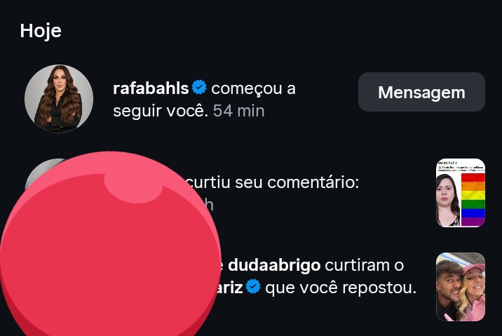 nancoment's tweet photo. Gente a Rafa Bahls do nada começou a me seguir kkkk eu amooooh 🩷 https://t.co/zPJsBDdEp3