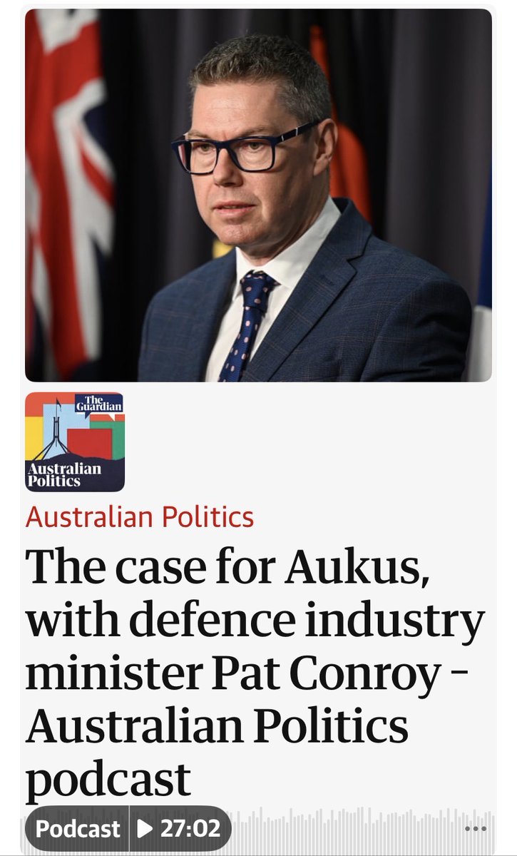 DougCameron51's tweet photo. Pat Conroy failing to justify the AUKUS fiasco.
Nothing he asserts justifies spending $368b integrating our military with the US and abandoning our sovereignty to Trump and his minions.
Abandoning diplomacy and common sense for military aggression is a recipe for disaster. https://t.co/k9yWjTjF1H