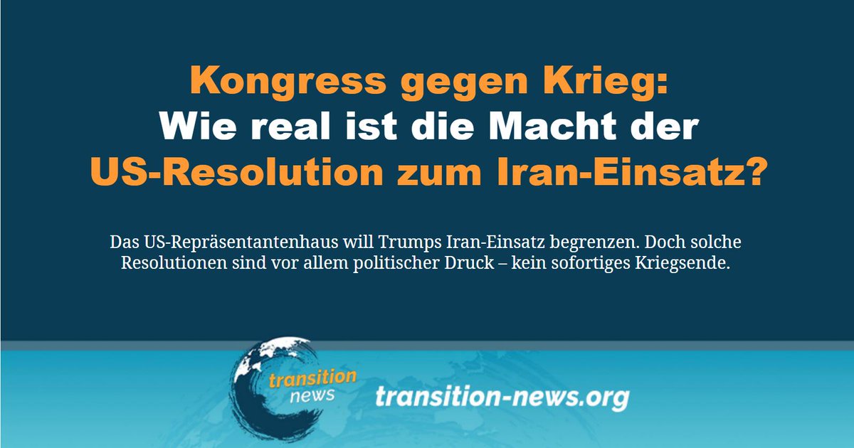 C_Transition2's tweet photo. #Resolutionen wie die nun verabschiedete sind daher häufig nicht bindend oder nur indirekt wirksam. Selbst wenn sie im #Senat bestätigt würden, könnte der #Präsident sie mit einem #Veto blockieren.
Weiterlesen ... (https://t.co/411PNv0If2)
#transitionnews #USA #Resolution https://t.co/0Q4AEGds2m