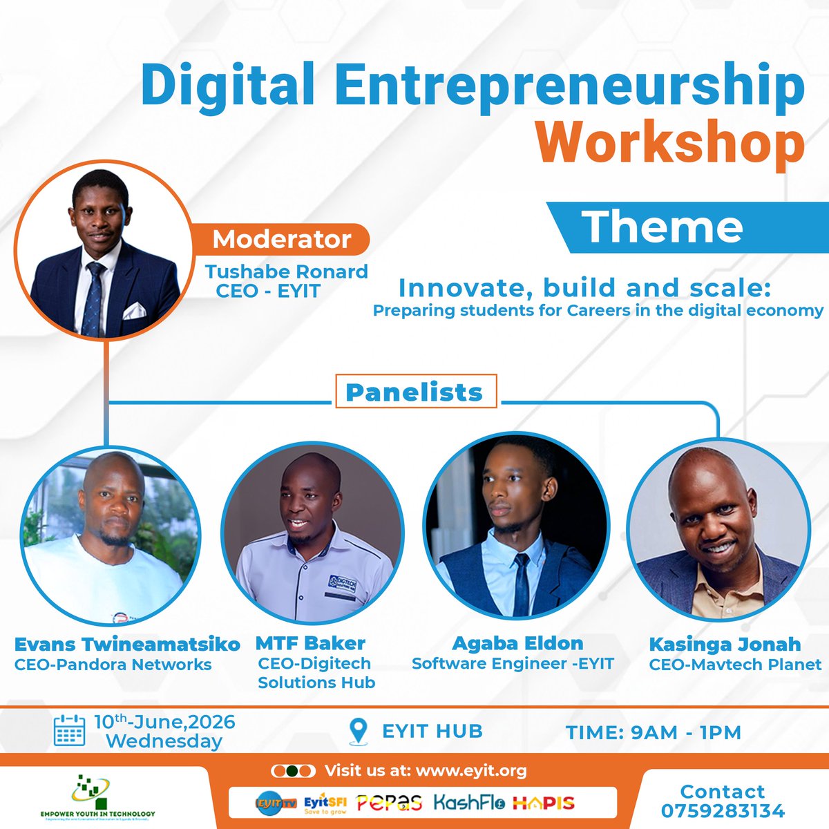 EliasJk9's tweet photo. The digital economy is creating opportunities faster than ever, but are you prepared to seize them?
Don't just watch the digital revolution, be part of it.
#DigitalEntrepreneurship #Startups #Entrepreneurship #TechUganda #StartupUganda #DigitalEconomy #CareerDevelopment https://t.co/g3fVcr1LuB