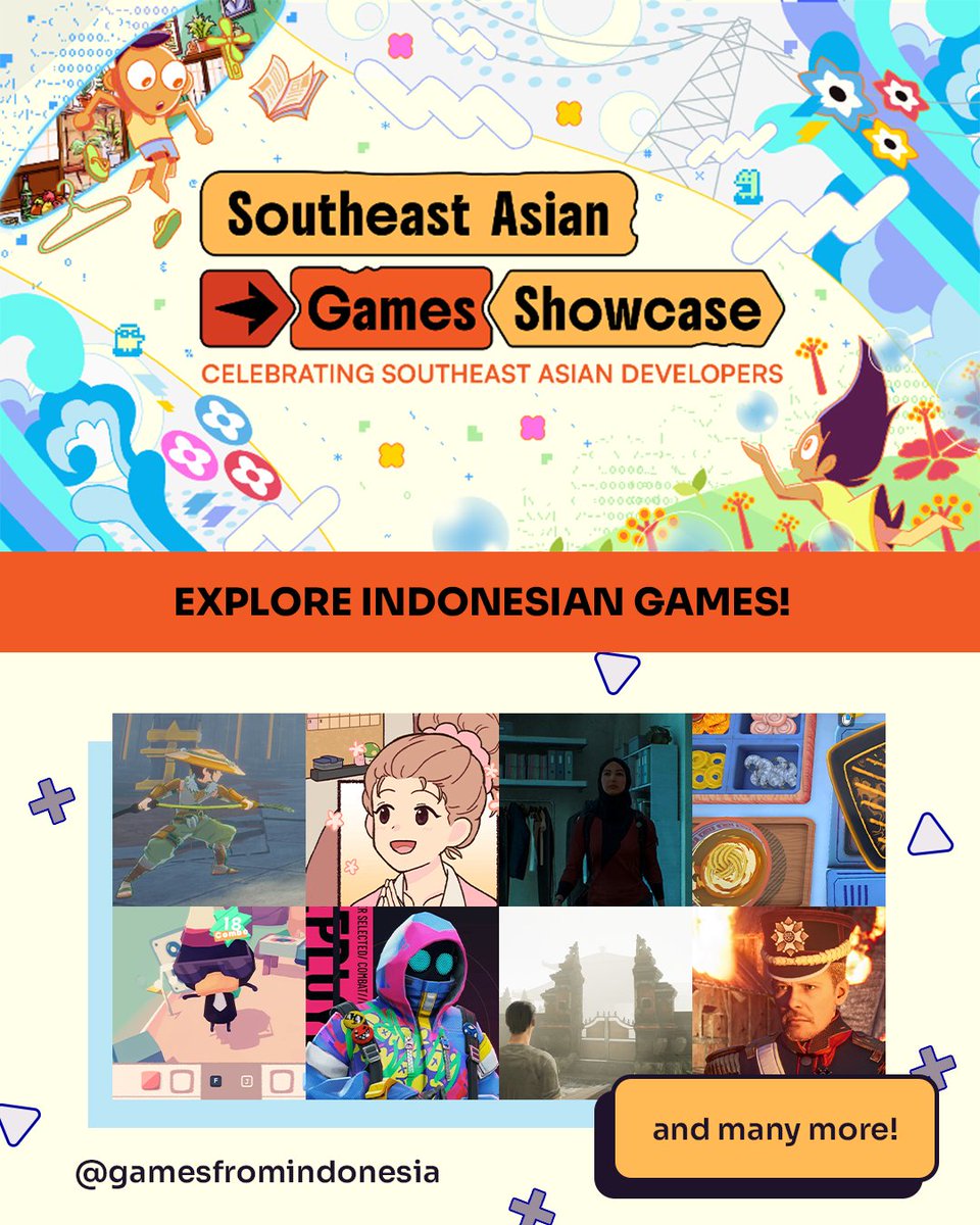 gamesfromID's tweet photo. Indonesian games are making their mark at the Southeast Asian Games Showcase 2026 on Steam 🇮🇩

This year, 66 Indonesian games are part of the showcase, highlighting the country's growing game development scene.

Here's the complete lineup 👇 https://t.co/KKlTLobUQx