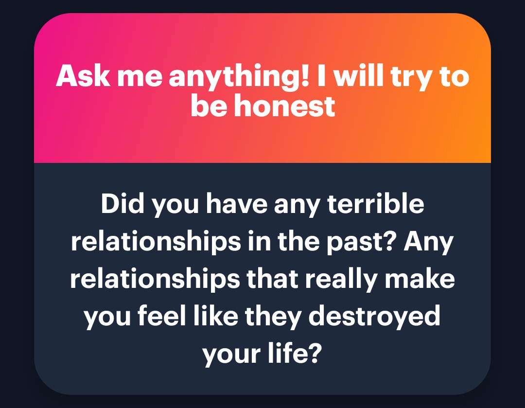 kinkyrennard's tweet photo. If you'd have asked me 2 years ago i would have said yeah. Now i would say, while i definitely had one unpleasant relationship in the past i think i learned a lot from the person and the relationship. I'm not mad at anyone, just glad i consider it valuable knowledge for life. https://t.co/z42S69yCOP