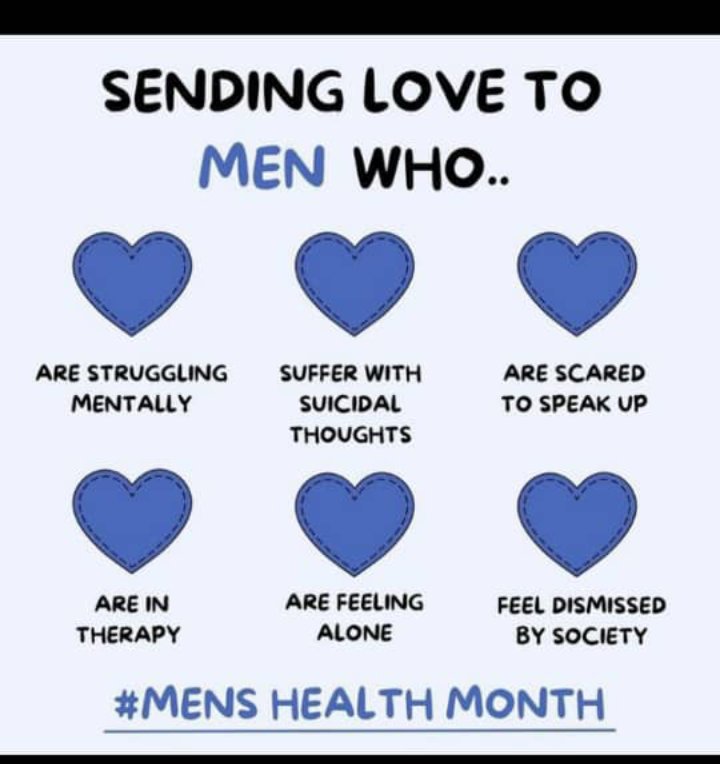 halowrites01's tweet photo. It's men's mental health month.

And I want to use this opportunity to celebrate the men in my life.

And all the good men out there.

You deserve love.
You deserve rest.
You deserve peace.
You deserve to be celebrated.

Happy mental health month to any good man reading this. https://t.co/AErhPRgq7r