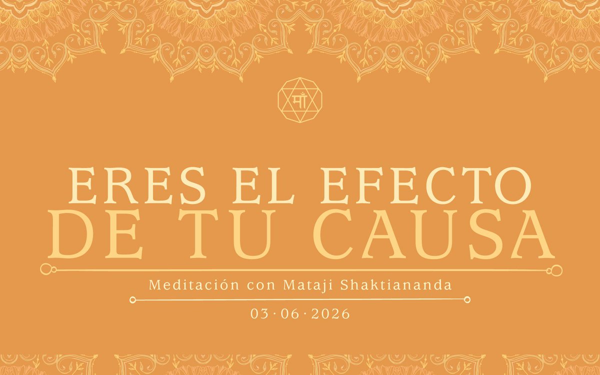 evdsky's tweet photo. ERES EL EFECTO DE TU CAUSA
Meditación con Mataji Shaktiananda || 03·06·2026

“Sé que mi vida es un efecto de toda la causa que soy. Soy tanto y a la vez soy nada. He respirado tanto y tantas veces no.”

Para leerla completa: https://t.co/BDZ35shoXH https://t.co/HAdKR3TXfp