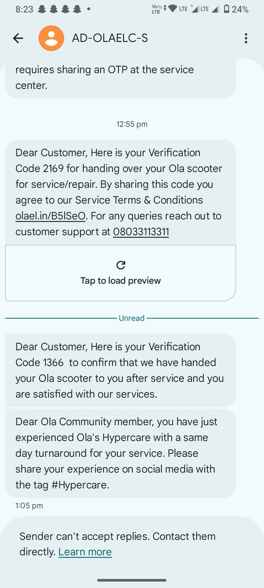 HariSplEducator's tweet photo. @moneycontrolcom @BhavyaDKumar New scam suru kar diya ola ne. Ek sal ghumane ke baad ab bolte h ki warranty khatm ho gyi hai. Apka scooter 30000 km se upper  chal gya h jabki abhi 8157km chla h, Same day job kholkar close kar diya. Na sensure issue solve kiya na charger dekha @OlaEV_Support @bhash https://t.co/LCjF7ceM5H