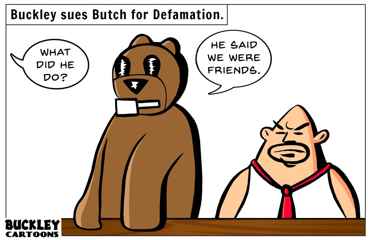 BuckleyCartoons's tweet photo. #Defamation #Sue #Claim #Friends #Cartoon #Beaver https://t.co/BSQTqkkBrQ