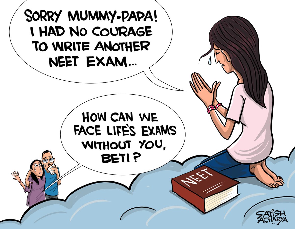 satishacharya's tweet photo. Heart-breaking to see youngsters giving up so easily! #neetpaperleak 
Youngsters need to think about their parents, their family before even thinking about taking such drastic steps. 
Most problems are not as big as they are perceived to be. https://t.co/6b5dooeYUT
