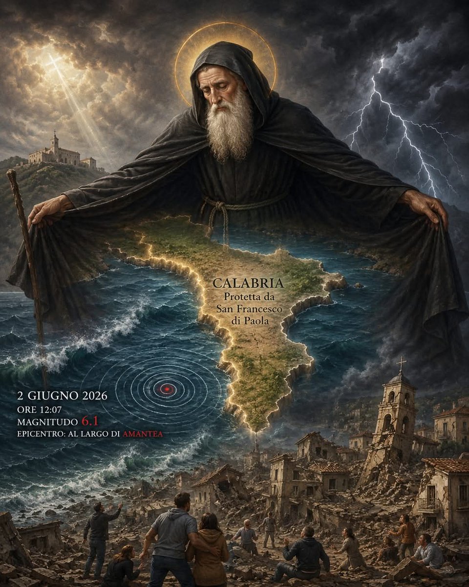 07LG19VMIR's tweet photo. Chi non vuole crederci non lo faccia ,se la Calabria sta ancora in piedi è oggi grazie a lui
62 Patrono della Calabria
2/6/26Terremoto
6.2 magnitudo
Grazie Santo Nostro❤️ https://t.co/NMrnU3HLft