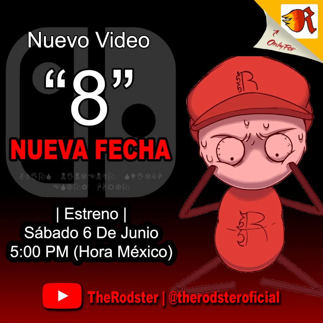 TheRodsterGamer's tweet photo. Por algunos problemas técnicos que tuve/tengo con la renderización de mi #NuevoVideo

"8" se retrasa 1 día después. Ahora su estreno será este Sábado 6 de Junio a la misma hora en mi canal de Youtube: TheRodster 

Más info en la publicación original. https://t.co/ekg4ytwjx7