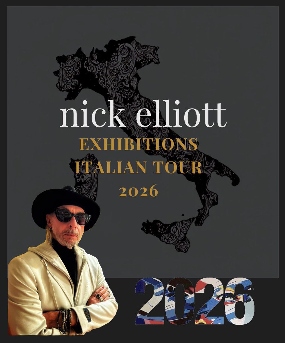 nickelliottinfo's tweet photo. This July and September, the Italian Tour 2026 commences
@medinaroma
@nickelliottrock
@nickelliottinfo
@beaverbrookes23
#italy #tour #art #nickelliottrock #nickelliottinfo #italiantour #nickelliottrockartphotographer
nick elliott rock art photographer (official) https://t.co/WzFFuoHv4n