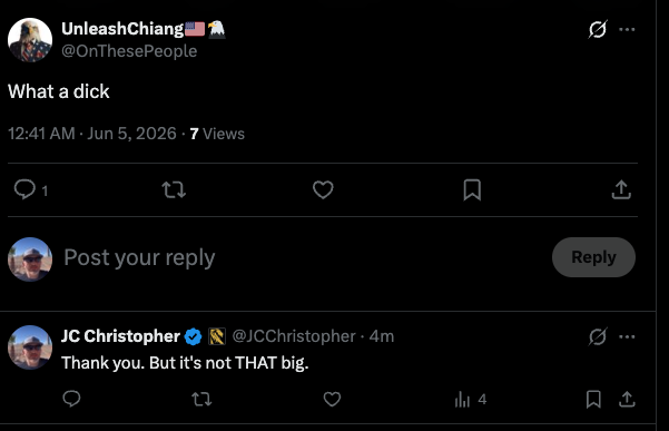 JCChristopher's tweet photo. Sometimes this platform is just too easy. https://t.co/CSR8sGDWNO