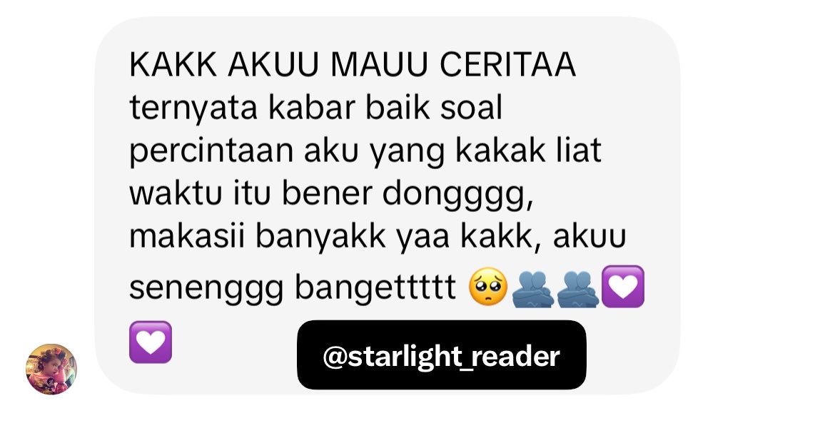 starlightread's tweet photo. Testi baru 🥹❤️ https://t.co/XPicoighl2