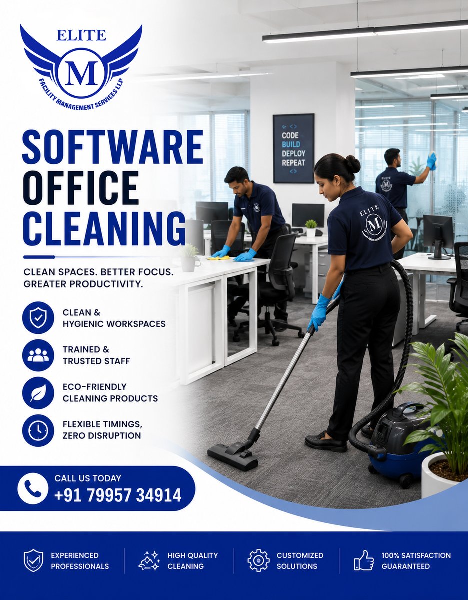 ElitemLlp's tweet photo. 🏢✨ Software Office Cleaning Services ✨🏢

📞 +91 79957 34914 | +91 80741 28145
🌐 https://t.co/tuM3Qf2hp9

#SoftwareOfficeCleaning #OfficeCleaningHyderabad #CommercialCleaningServices #EliteMFacilityManagement #CorporateCleaning #WorkplaceHygiene https://t.co/lZ2NOWqWGV