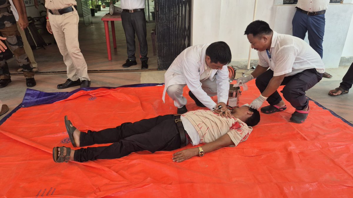 DisasterMgmtTRP's tweet photo. District Level Civil Defence Air Raid / Blackout Mock Exercise conducted on 04.06.2026 at SDM Office Karbook with the involvement of Civil Defence Volunteers &amp; Emergency Response Teams organized by District Disaster Management Authority,Gomati District. https://t.co/GE8YRSaeF0