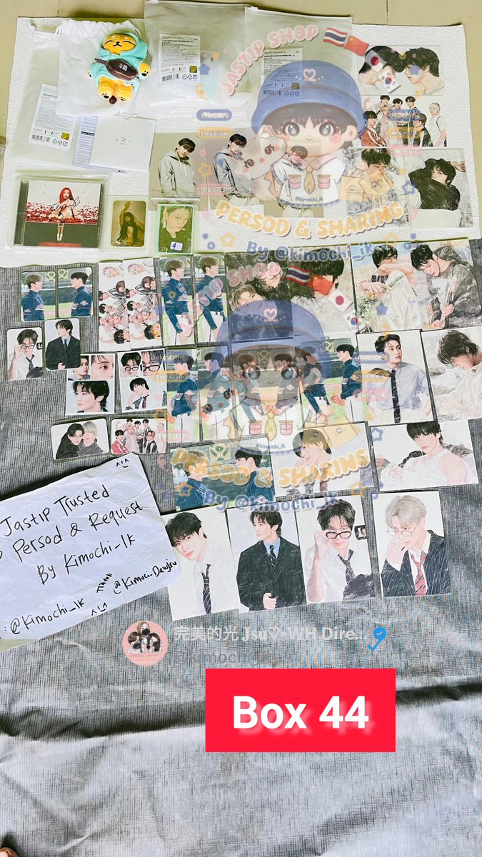 kimochi_ik's tweet photo. Last post ⋆♡ 𝐀𝐫𝐫𝐢𝐯𝐞𝐝 𝐈𝐍𝐀♡⋆♡
🇹🇭-🇮🇩 ✨My Home🏡
Box 44 Jastip Thailand
#mochiarriveina

👉All Merch OFC GMMTV Fanmeet Seekean,LYT, Fanmeet Surtjava,Emibonnie, Sharingan CC random riser, Pop Up Tokyo,Merch DMD Card Songkran,Clear Protein Omu and Co

💌 Always open jastip persod & request 
#ตลาดนัดgmmtv #DMDSHOP

✨️Thank you so much everyone, trusted me🙏 Berkah selalu dan lancar rezekinya semua