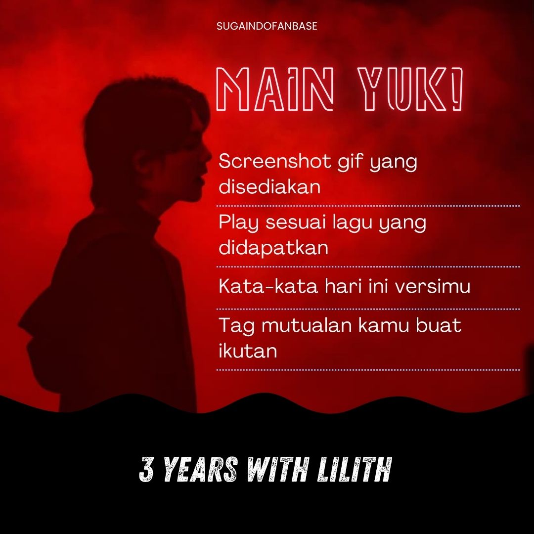 SUGAIndoFanbase's tweet photo. Selamat malam Tangerines 🍊
Main yuk !

"Don't dwell on the past, it's time to make a change. Look around, believe in what you see."

THREE YEARS WITH LILITH
#3YearsWithLilith
#HalseyxSUGA
#SUGA #AgustD #슈가 #방탄소년단슈가 #シュガ #BTSSUGA https://t.co/8grOYpioTa