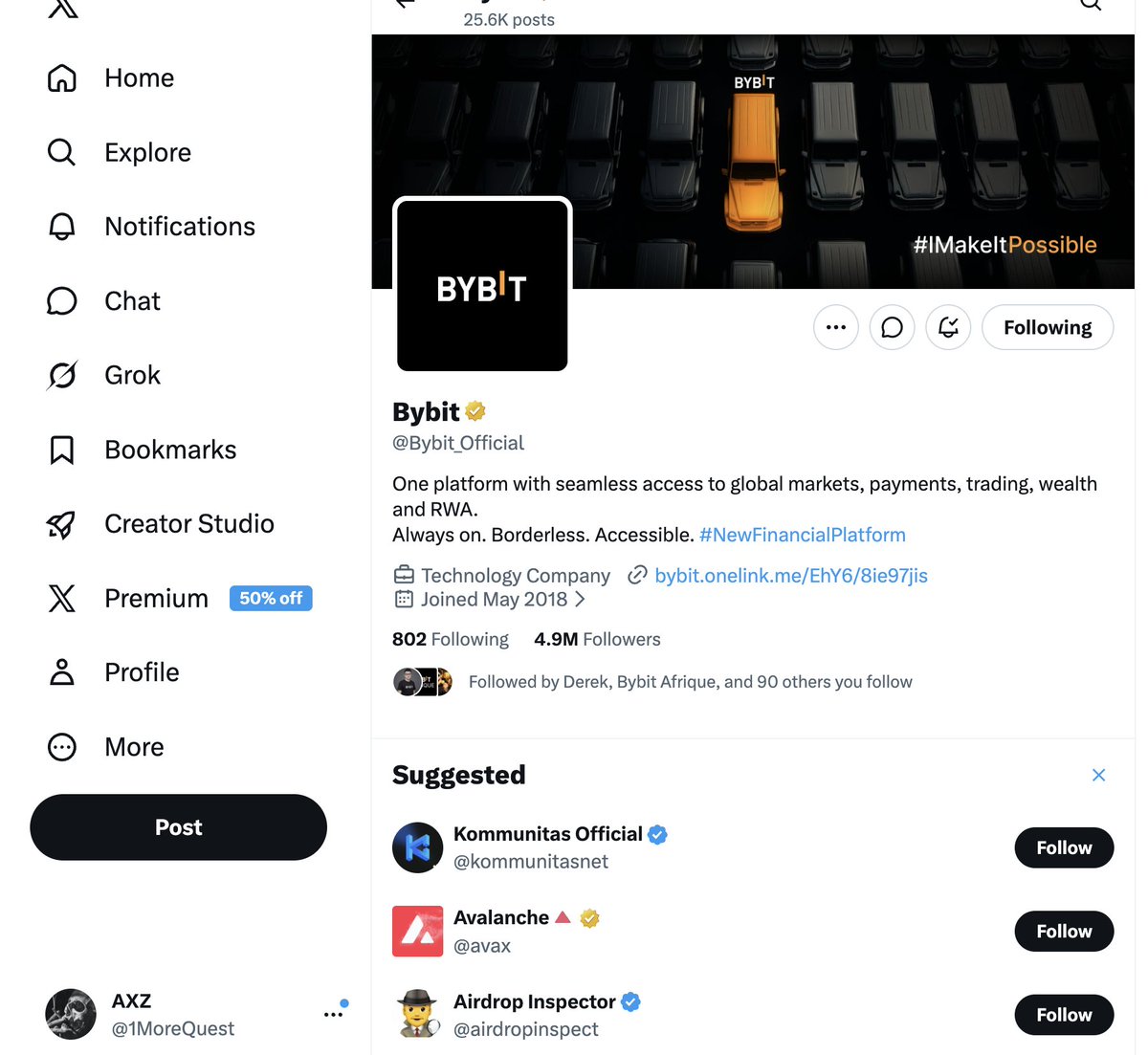 1MoreQuest's tweet photo. @Bybit_Official ⚽ #BybitFootballSeason

Football passion + crypto innovation = perfect match. Let's go! 🚀 https://t.co/HNNLdggtrH