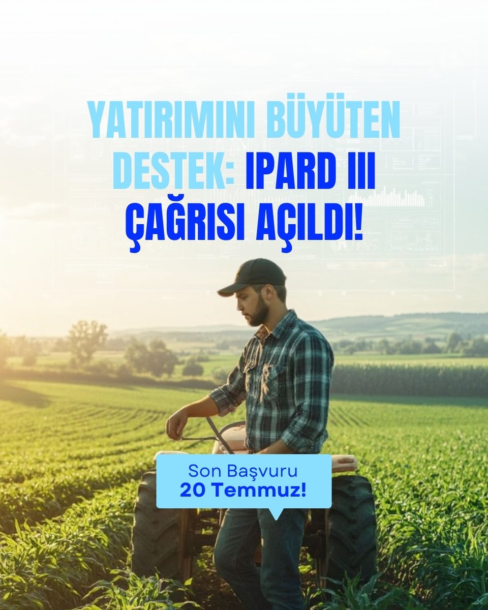 KobiLine's tweet photo. Tarım ve gıda sektöründe yatırım yapmayı düşünüyorsan şimdi tam zamanı! 🚀

IPARD III 11. Çağrı Dönemi ile;
✔️ İşleme ve paketleme yatırımları
✔️ Modern tesis kurulumları
✔️ Makine ve ekipman alımları
✔️ Yenilenebilir enerji çözümleri

gibi birçok alanda güçlü destekler seni bekliyor.

💶 Büyük bütçeli hibelerden yararlanmak için geç kalma!

📅 Son başvuru: 20 Temmuz 2026

👉 Projeni birlikte hazırlayalım, destekleri maksimum seviyede al!

0850 811 2 444
https://t.co/Se0ZWEVjio