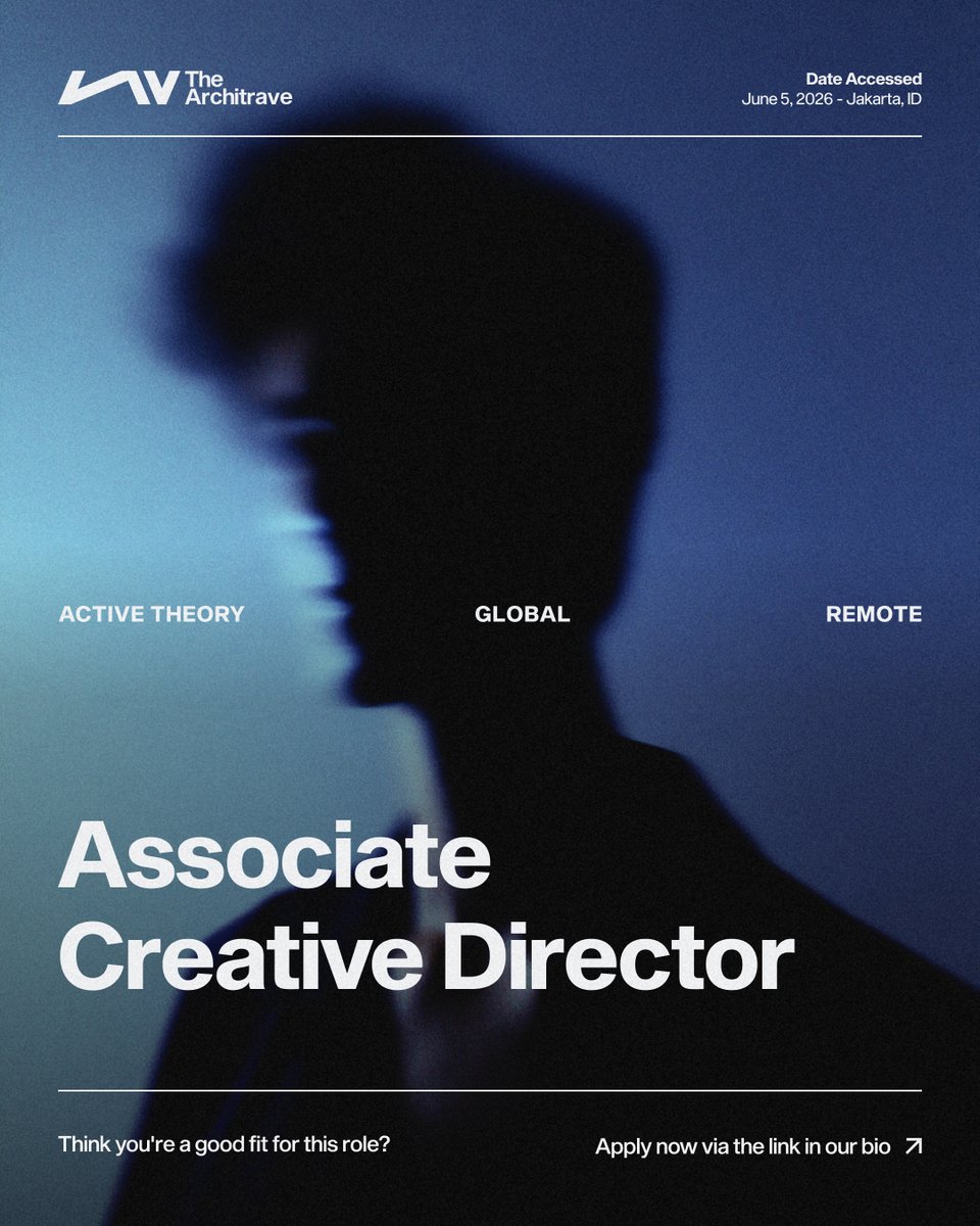 the_architrave's tweet photo. We’re sharing a new opportunity for an Associate Director at @activetheory

This role requires a shift in mindset toward representing Active Theory as a future leader. You are expected to champion the studio’s vision and values, acting as an ambassador for their brand.

#hiring https://t.co/7D2MLXWplO