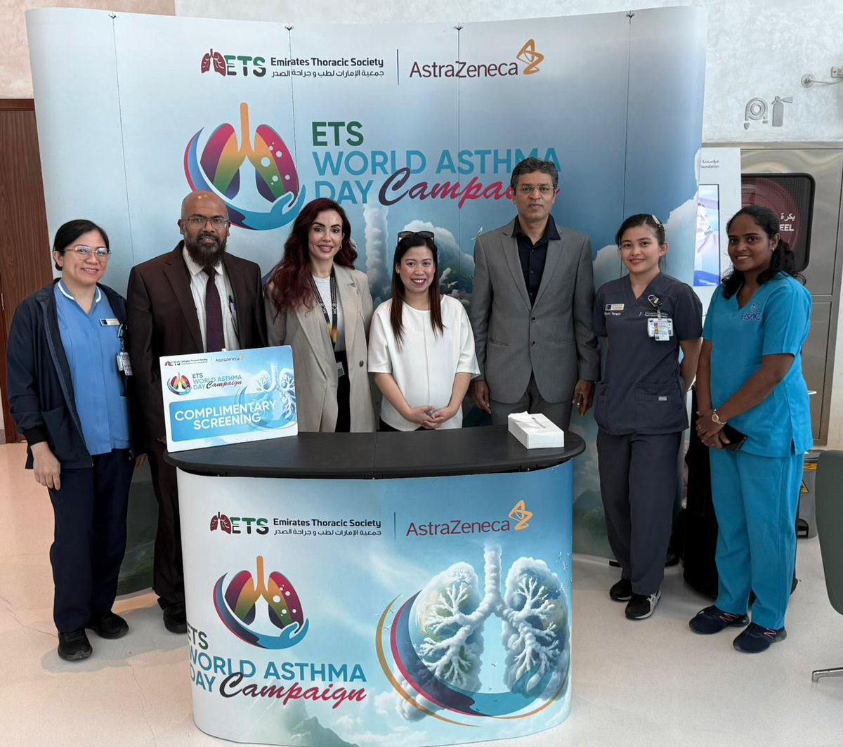 ETS_AE's tweet photo. 🫁 Reflecting on the successful ETS World Asthma Day Screening Campaign at King’s College Hospital London Dubai alongside Dr. Samir Naik, Dr. Ana Catarina Moreira, and Dr. Shahid Peerbhoy.

Together, advancing greater awareness in respiratory health.

#ETS #Lunghealth #asthmaawareness