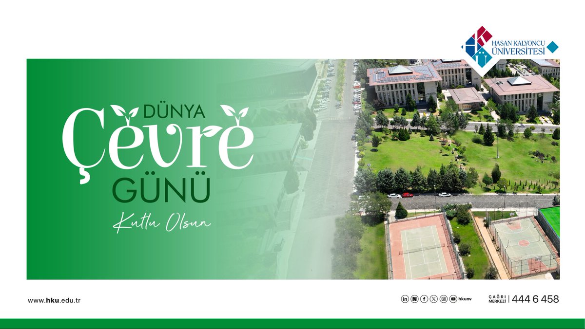 hkunv's tweet photo. Gelecek nesillere daha yeşil ve yaşanabilir bir dünya bırakabilmek için sürdürülebilirlik konusunda yapmış olduğu çalışmalar ile 2025 Yılı UI GreenMetric sıralamasında dünyanın en yeşil ve çevreci ilk 200 üniversitesi içerisinde yer alan Hasan Kalyoncu Üniversitesi (HKÜ) olarak, 5 Haziran Dünya Çevre Günü’nü kutluyoruz. 

Daha yeşil, daha temiz ve daha yaşanabilir bir dünya için çalışmaya devam edeceğiz. 

5 Haziran #DünyaÇevreGünü kutlu olsun.

@sifiratikvakfi0 
@samedagirbas 
@sifiratikgov 

#hkunv #HküHerYerde #HasanKalyoncuÜniversitesi #GreenMetric #sıfıratık #çevre