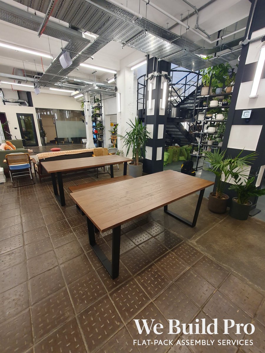 we_build_pro's tweet photo. Two office tables built in a co-working space — Good job in a great looking space.

We Build. So you don't have to.

Need help with yours? DM, call, or WhatsApp 07387 113435 for a free quote.

#WeBuildPro #FlatpackAssembly #OfficeFurniture #OfficeAssembly https://t.co/4ejjj0uzQ8