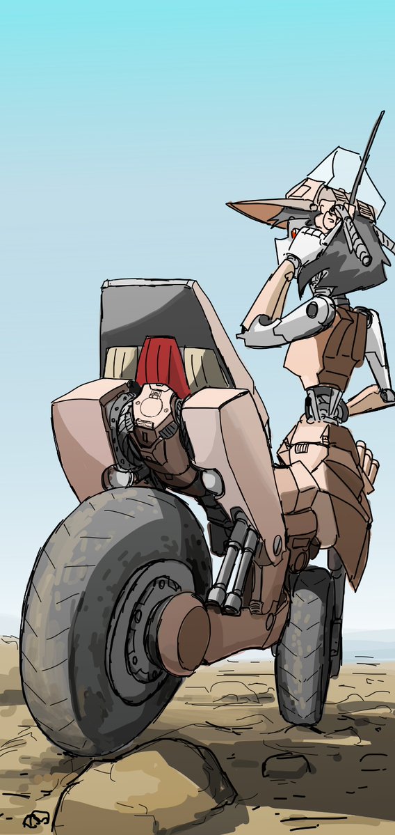 Bela_bi_bi's tweet photo. A robotic motorcycle in the desert.

All my artwork can be used for free.
But you must also attach the source link.

https://t.co/s06XGzMWcv
#オートバイロボット #ロボ娘 #メカバレ #メカ娘 #メカ少女 #オートバイ #バイク #bike #motorcycle #ロボット #robot #機械 #machine https://t.co/83sPUmW8zS