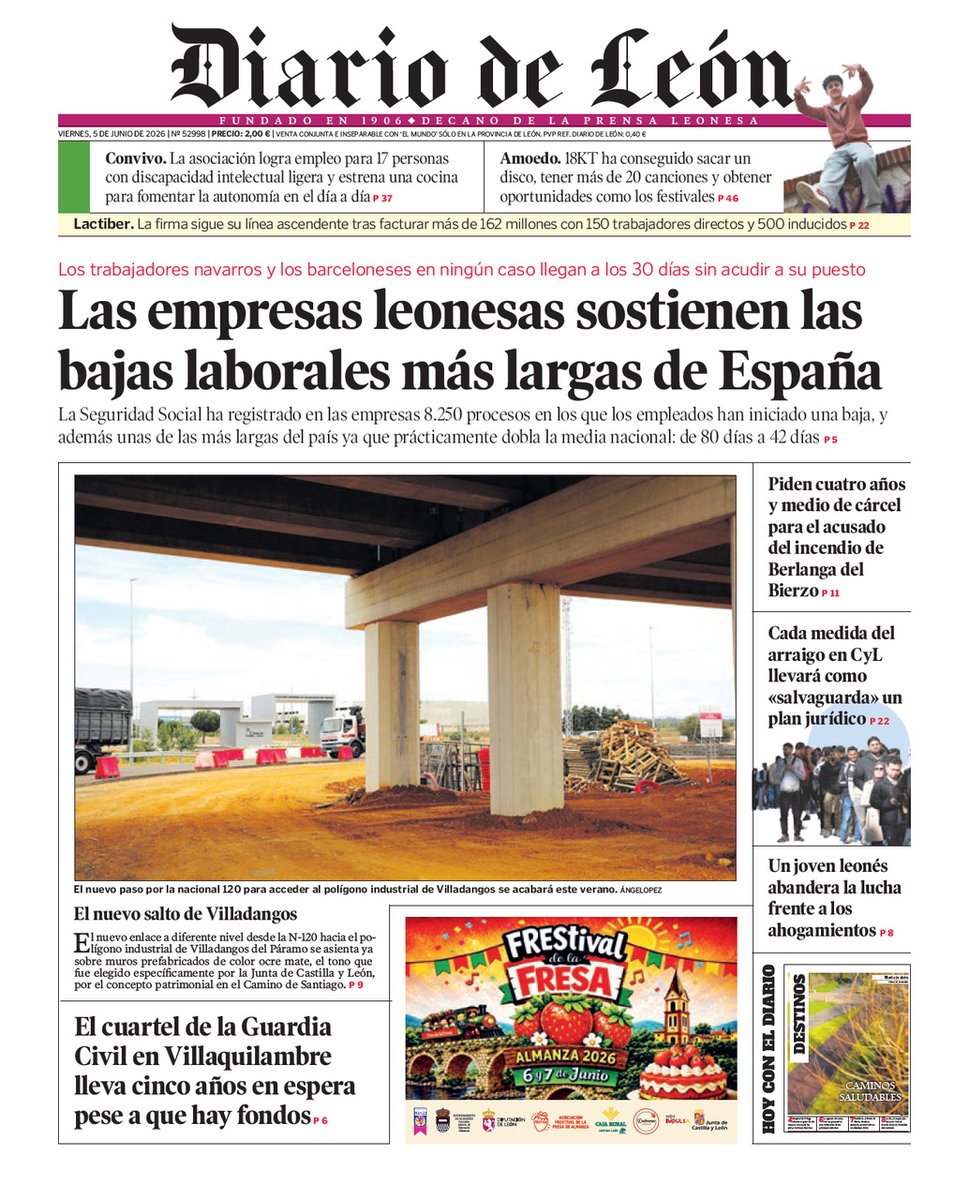 diariodeleon's tweet photo. ¡Buenos días! Nuestra portada de hoy, 5 de junio de 2026

👉🏼 https://t.co/ES6QSBX2j5 https://t.co/vzcBLHxjOe