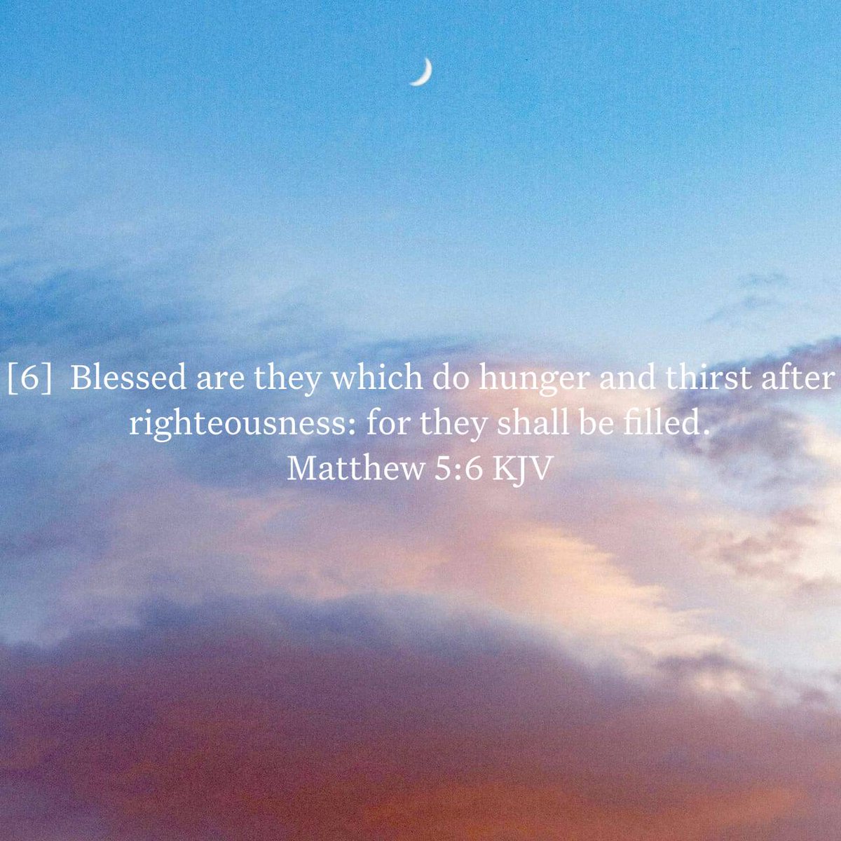 cv318's tweet photo. Matthew 5:6 KJV
[6]  Blessed are they which do hunger and thirst after righteousness: for they shall be filled.

https://t.co/DMcUkTZpuy https://t.co/BJkmYDakBQ