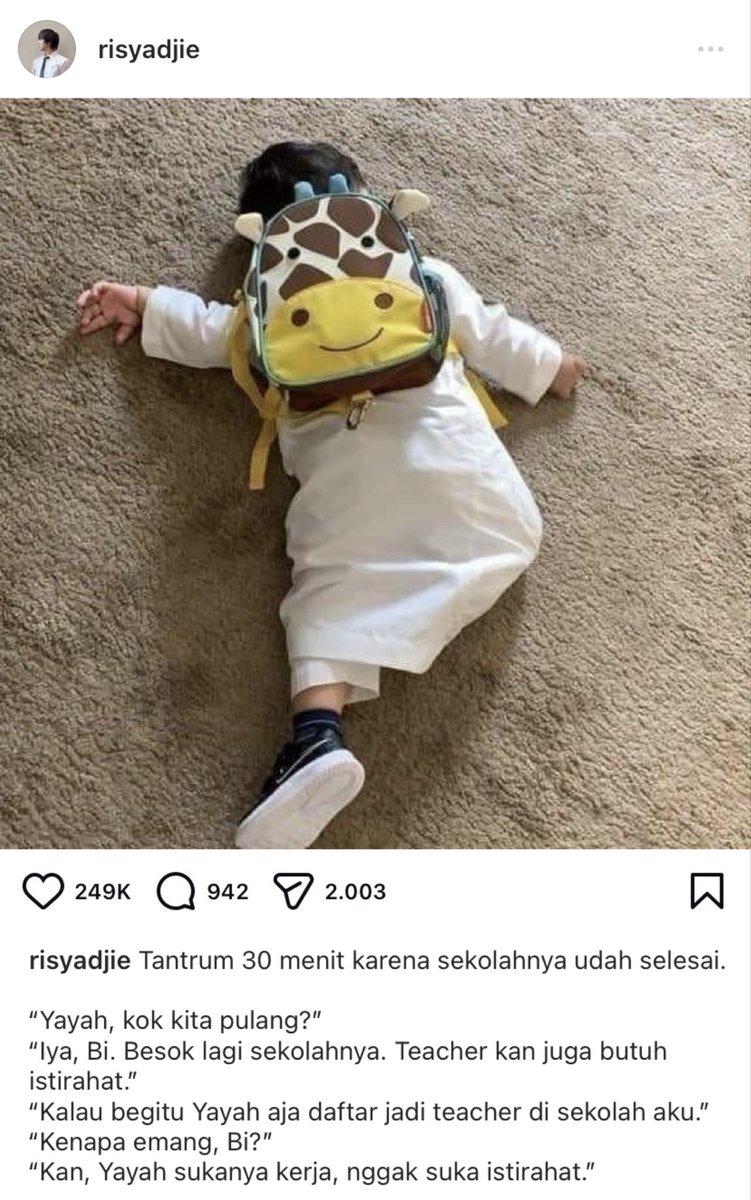 soreihari's tweet photo. Bian Linggar Harrisman, 4, anak ais mentok. https://t.co/B3vSK5KRFY