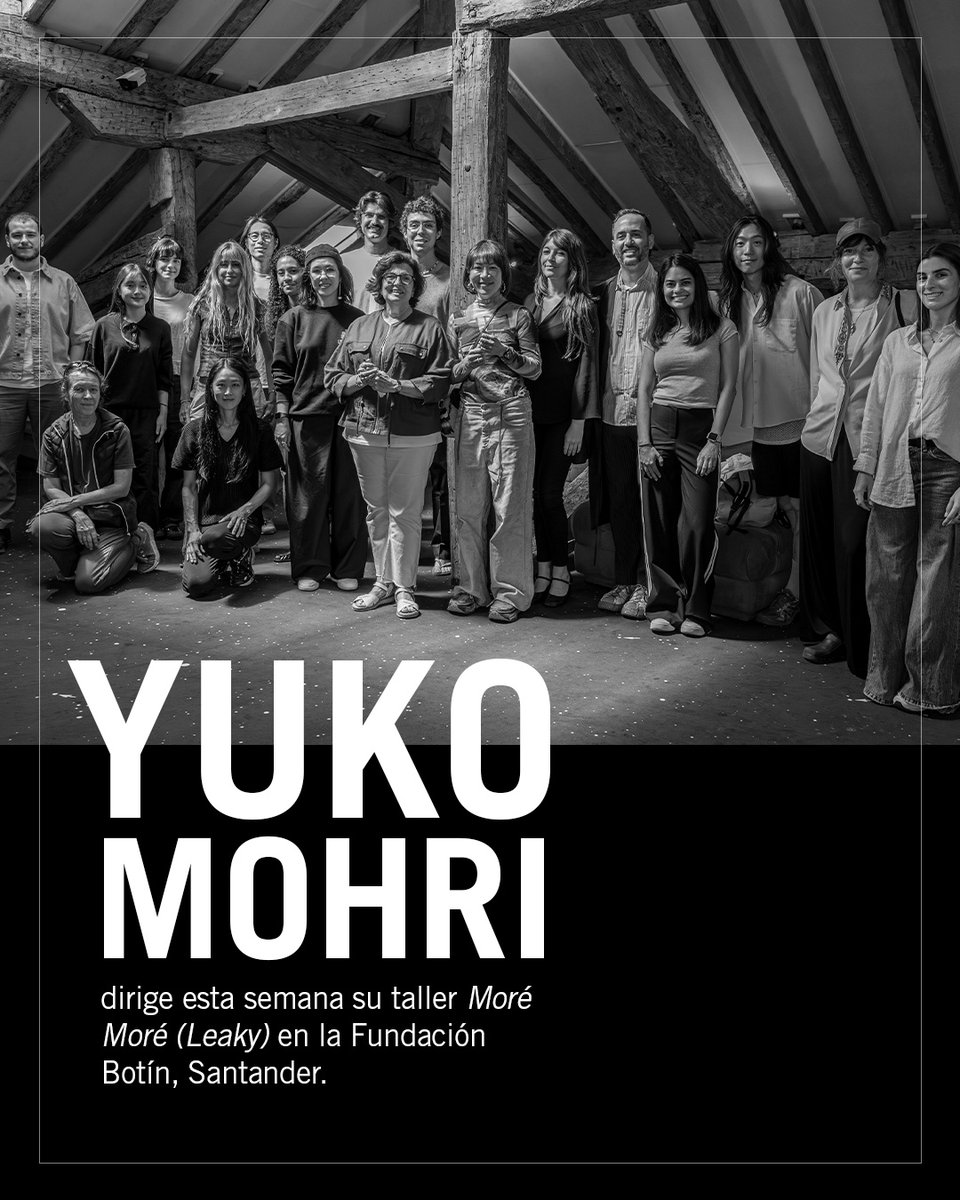 centrobotin's tweet photo. ¡Yuko Mohri vuelve a Santander! ​

La artista japonesa dirige esta semana "Moré Moré (Leaky)" en Santander, el taller de arte de la Fundación Botín que reúne a 15 artistas internacionales seleccionados por ella misma para explorar juntos nuevas formas de creación colectiva. https://t.co/7lilDly7ev