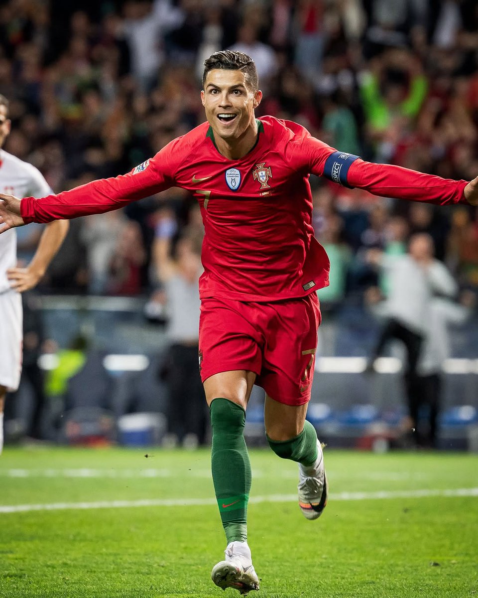 brfootball's tweet photo. It’s been seven years since Cristiano Ronaldo scored a hat trick against Switzerland.

It took Portugal to the UEFA Nations League final and they won the inaugural event 🇵🇹 https://t.co/ksFwpCZUo3