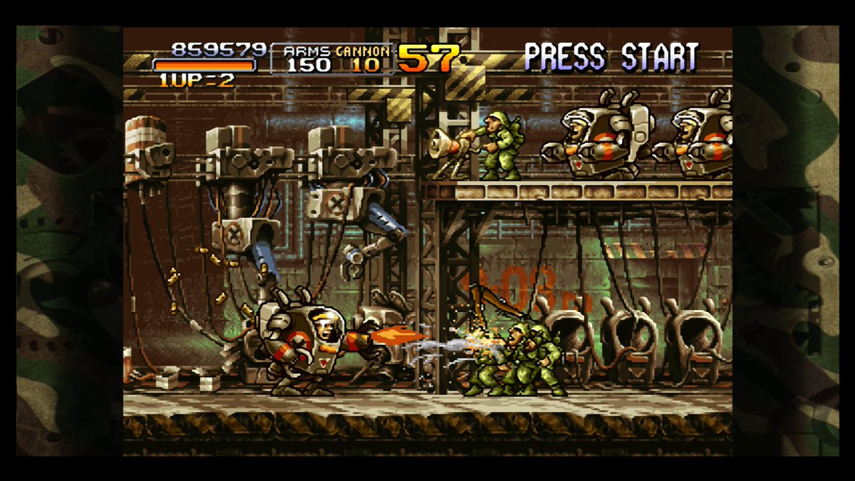 Agnyz's tweet photo. Metal Slug 3. Savotiška egzotika, dvimatė šaudyklė 2000-aisiais, kaip ir pati Neo Geo konsolė, kuriai ji iš pradžių ir pasirodė. Kas jau kas, o SNK išmano 2D animaciją. Gaila, kad šioje versijoje uždėtas pikselių filtras – nerekomenduoju. Gerai, kad bent nėra kreditų limito. https://t.co/jA37Oq8vjj