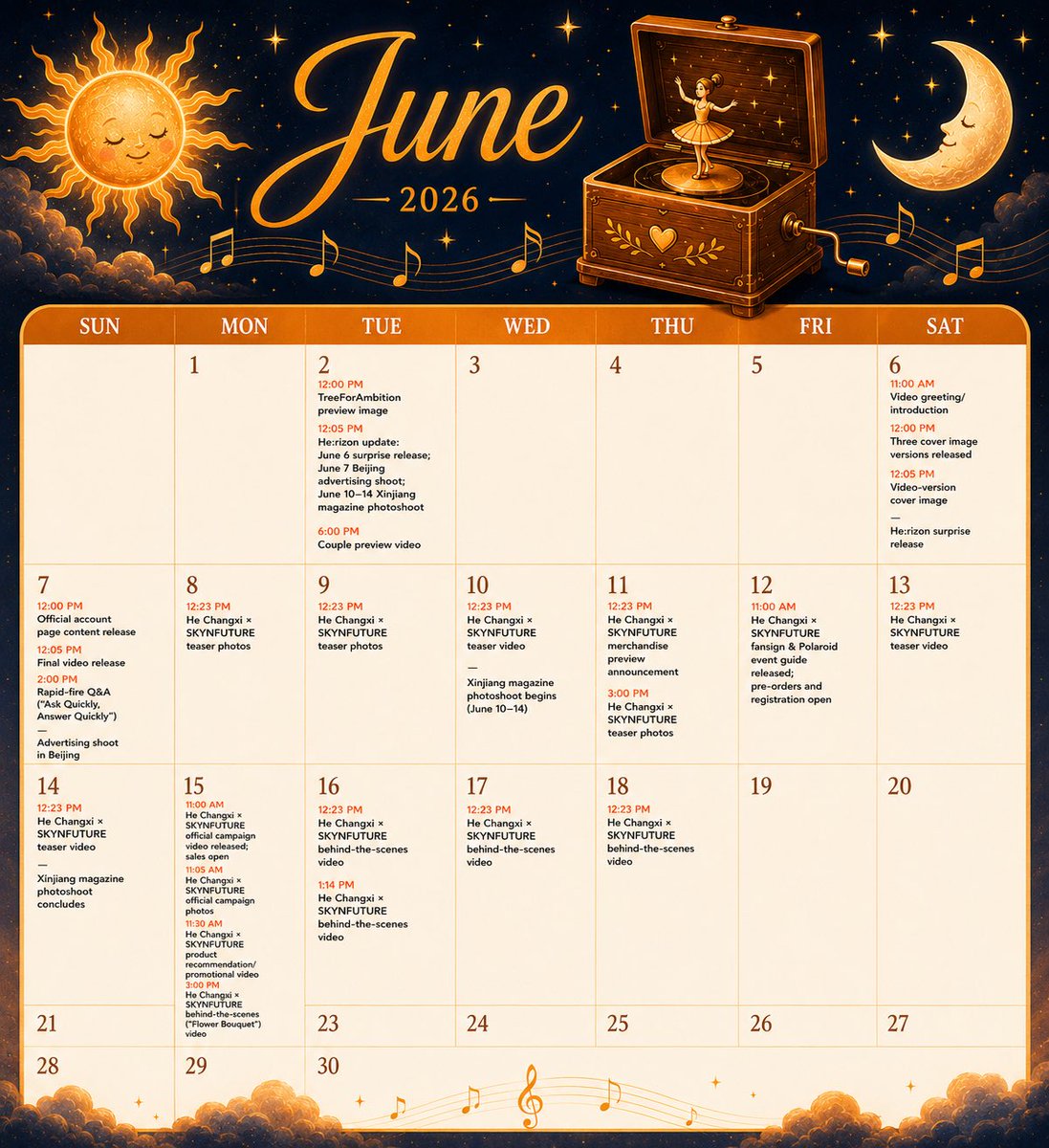 xizhaoglobal's tweet photo. PARTIAL JUNE SCHEDULE FOR XIZHAO

#xizhao
#HeChangxi #何昶希 
#HeYanzhao #何衍朝 https://t.co/FgzqZNKq1W