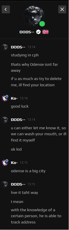Ko_CS2's tweet photo. .. @FACEIT_Darwin @FACEITcs  this guy threatening to beat up a 13 y/o (im not 13 btw) and demands his address. how is this allowed?? threatening to track a kids address and beat him up

(2 more pics in comments) https://t.co/bOzm1W53F0
