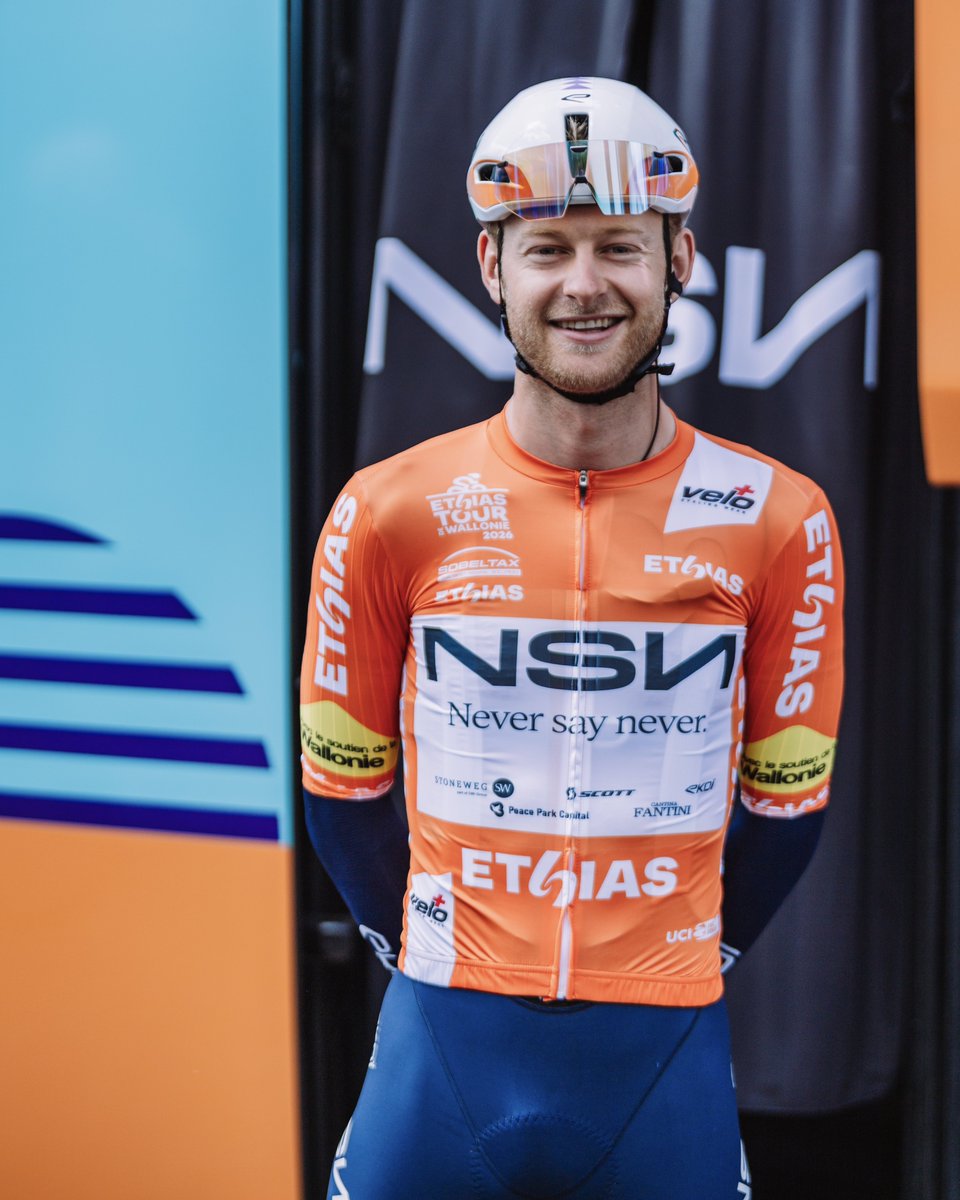 NSNCyclingTeam's tweet photo. Let’s get to work in Wallonie 🟠

🇧🇪 #TourdeWallonie #WeAreNSN | @weare_NSN https://t.co/ntVnl3OWuF