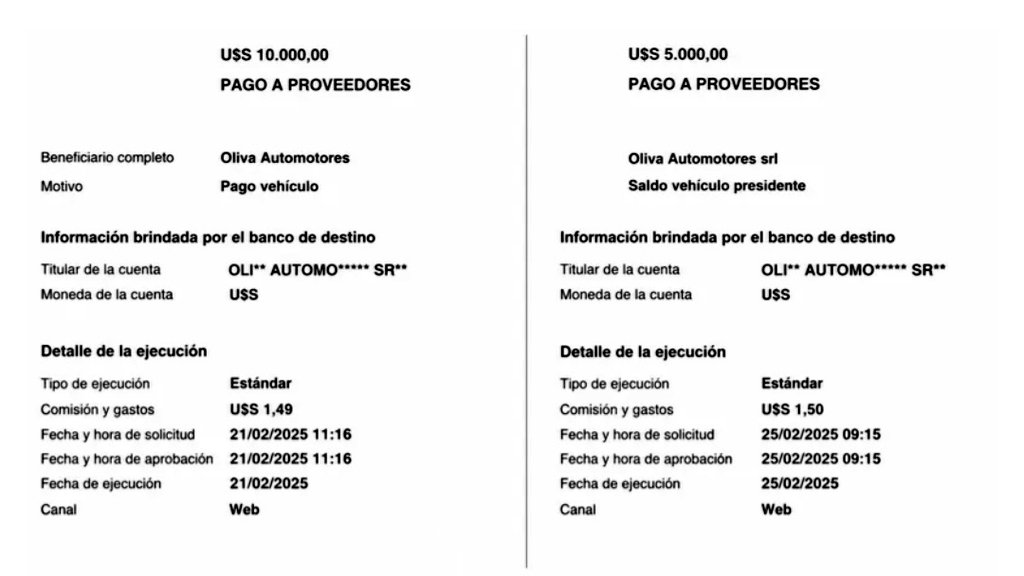 AltaFachaUy's tweet photo. "Pago a proveedores" y "Saldo vehículo PRESIDENTE" 🤔

No dijo que la compró a título PERSONAL? 
No dijo que no hizo uso de su calidad de Presidente Electo para sacar ningún beneficio? 

Si es su cuenta personal, por qué dice "pago a proveedores"? 

Oliva es proveedor de la IMC y del Estado... 

Cada prueba que dicen presentar, la caga más y más y más... #ElPeorGobiernoUruguayo