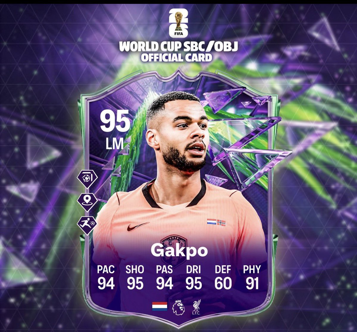 EAFC_PROFESSOR's tweet photo. 🚨GAKPO SBC expected today⏳

✅ FINESSE+
✅ RAPID+
✅ INCISIVE+
✅ GAME CHANGER
✅ TIKI-TAKA
✅ TECHNICAL
✅ QUICK STEP
✅ LOW DRIVEN
✅ 5 SM 4 WF
✅ AFFORDABLE

ONE OF THE BEST WINGERS IN GAME🔥🔥

#FC26 https://t.co/079yBoq2Bf