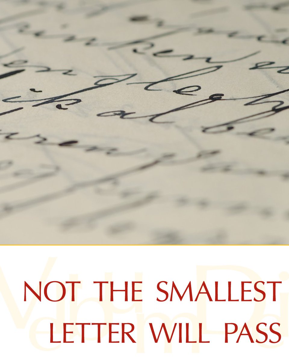 VaticanNews's tweet photo. Gospel of the Day (Matthew 5,17-19)

Jesus said to his disciples: "Do not think that I have come to abolish the law or the prophets. I have come not to abolish but to fulfill.
Amen, I say to you, until heaven and earth pass away, not the smallest letter or the smallest part of a letter will pass from the law, until all things have taken place.
Therefore, whoever breaks one of the least of these commandments and teaches others to do so will be called least in the kingdom of heaven. But whoever obeys and teaches these commandments will be called greatest in the kingdom of heaven."

https://t.co/pxm7z7GXw0