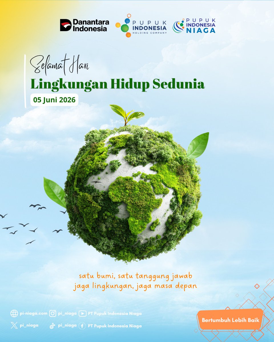 pi_niaga's tweet photo. Selamat Hari Lingkungan Hidup Sedunia
#HariLingkunganHidupSedunia 
#jagalingkungan 
#piniaga 
#danantaraindonesia https://t.co/gNcA1knbTE