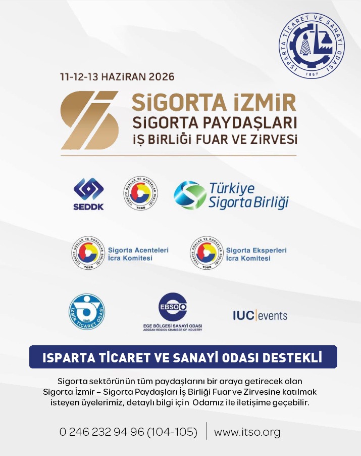 IspartaTSO's tweet photo. Sigorta sektörünün tüm paydaşlarını bir araya getirecek olan Sigorta İzmir – Sigorta Paydaşları İş Birliği Fuar ve Zirvesine katılmak isteyen üyelerimiz, detaylı bilgi için Odamız ile iletişime geçebilir. 

Detaylı Bilgi: 0 246 232 94 96 (104-105) https://t.co/R8V11BRo4z