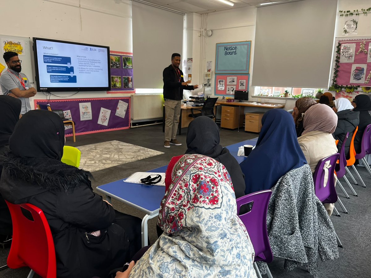 elsadiabetes's tweet photo. Diabetes Awareness Week runs from June 8 to June 14, 2026, Type 1 diabetes (T1D) screening and education sessions: The ELSA Study 🙏 thank you for all your support @BCHC_CommCX and the wider team @parthnarendran @DiabetesUK @BT1DUK @RenukaDias #DiabetesScreening #T1DAwareness https://t.co/t8G0W3WmEj