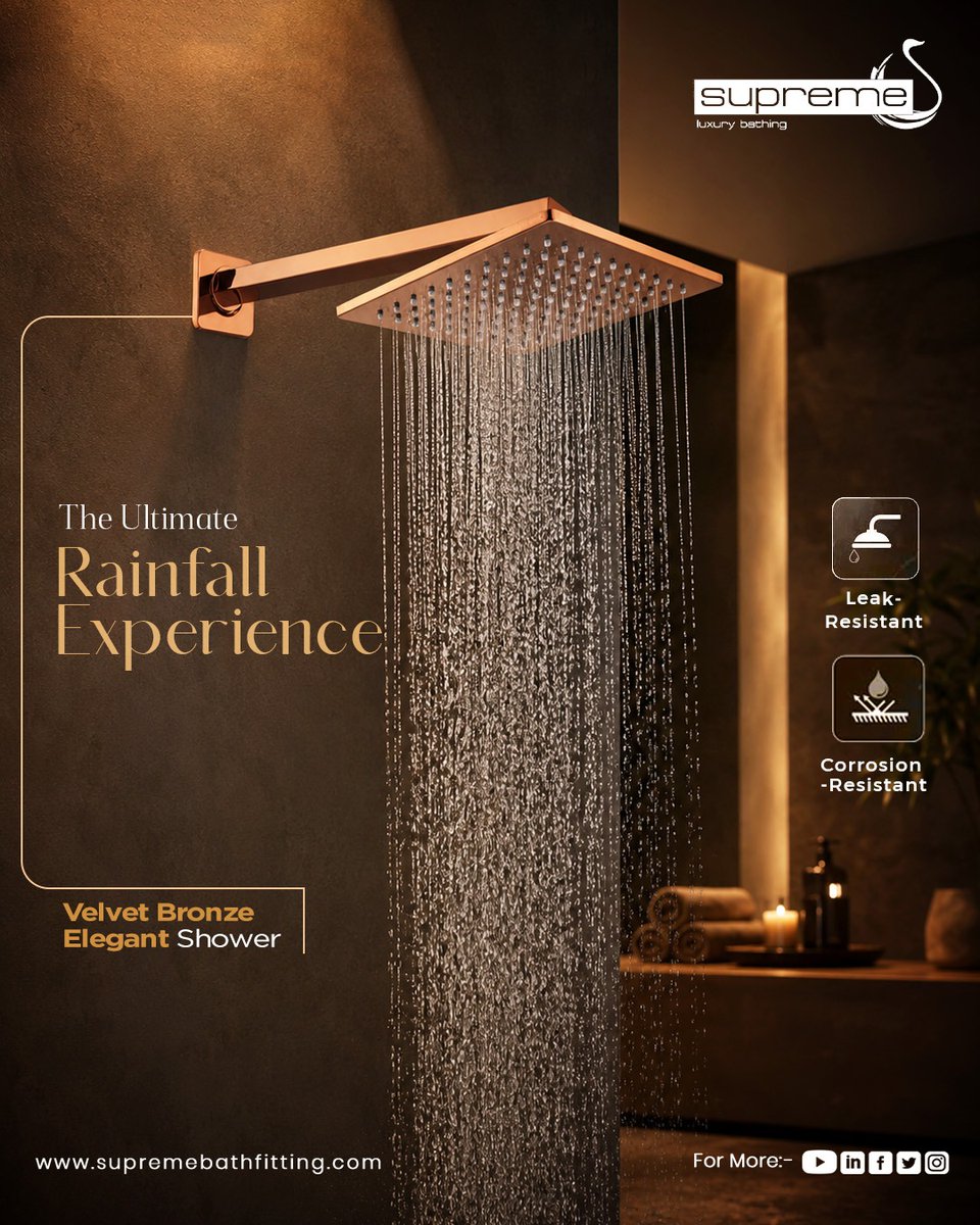 supreme_bath's tweet photo. Bring the feeling of rainfall into your home.
The Elegant Shower by Supreme Bath Fittings is designed to deliver a soothing rain-like experience.
For more info
https://t.co/xjh7Rdpntx
Email-info@supremebathfitting.com
#HomeDecorTrends #explore #explorepage✨ #foryoupage💙 #foryou https://t.co/kkVZCHrhXg