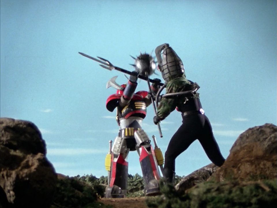 SentaiFive's tweet photo. Last night on the #BattleFeverJ Rewatch: "The Blown-Up Wedding" Maria is framed when her wedding gift is swapped for a bomb at her cousin's wedding, who's marrying the future Goggle &amp; Dyna Black, Mad Gallant, Kyoryu Green's dad, etc.: another tokusatsu legend Junichi Haruta https://t.co/qUhdVjDKPE