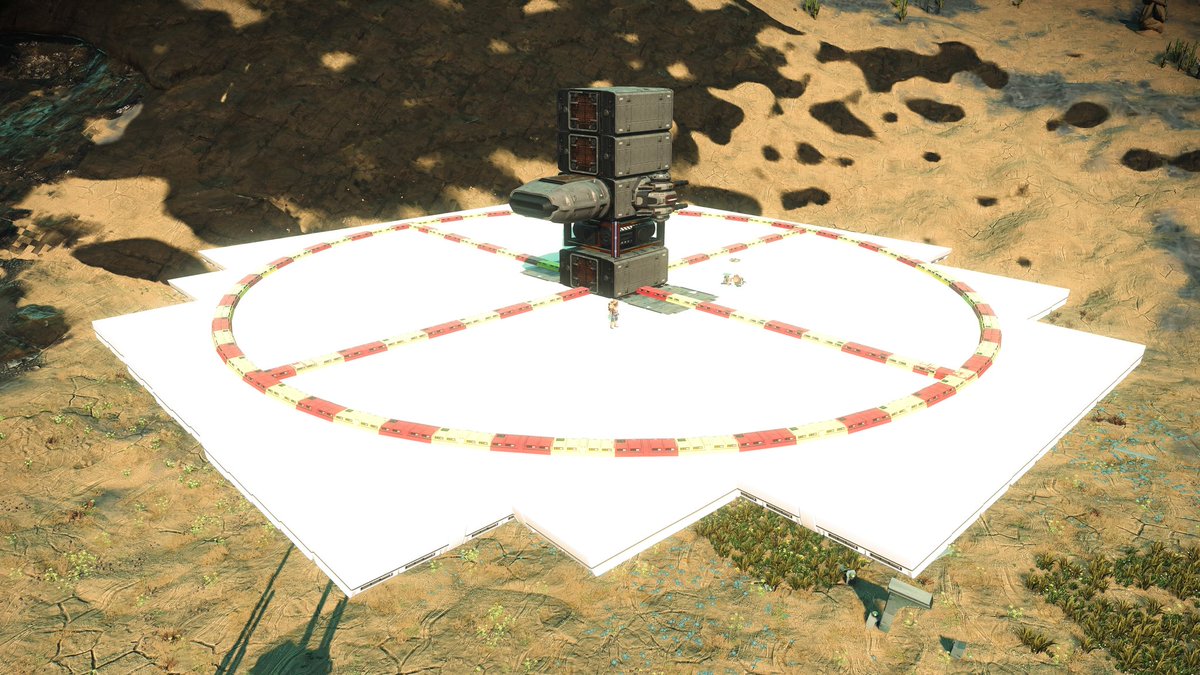 SPACEPIPATE's tweet photo. #NoMansSky　
このデカすぎる球体、設置を間違えて直したいんだけれど。中々に面倒くさくて直せない…w。 https://t.co/TXY1eS2QWE