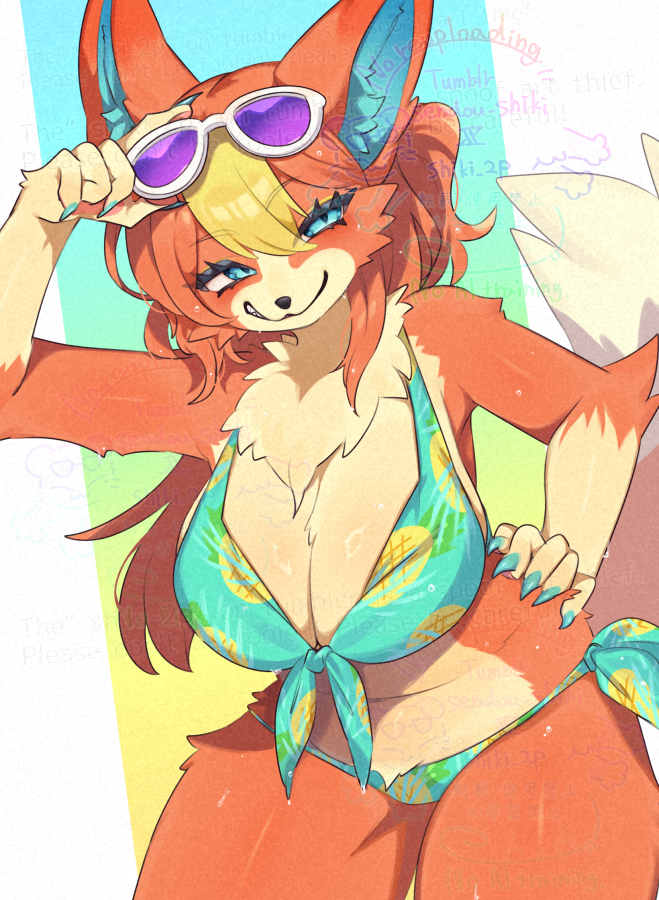 shiki_2p's tweet photo. まだキンチョーしてるの？ アハッ🐺🏝️ https://t.co/YKHWx6o3vU