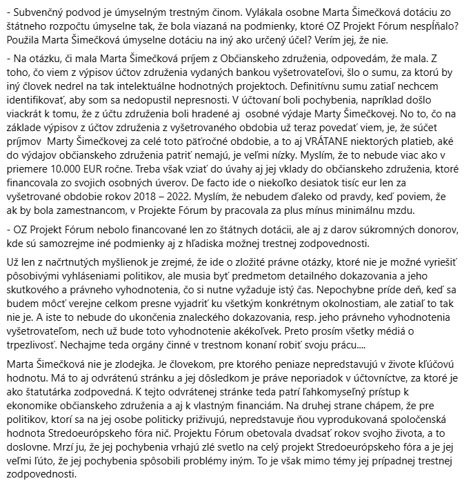 luciahudackova's tweet photo. Obhajca Marty Simeckovej, pan Harkabus, sa vynimocne ozval k priebehu vysetrovania. Zaujimave citanie. https://t.co/YKolvnmiY9